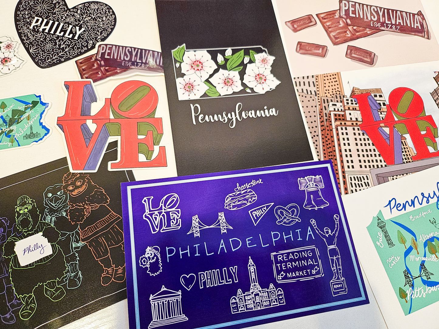 Philly LOVE Sticker, 3x2.8in
