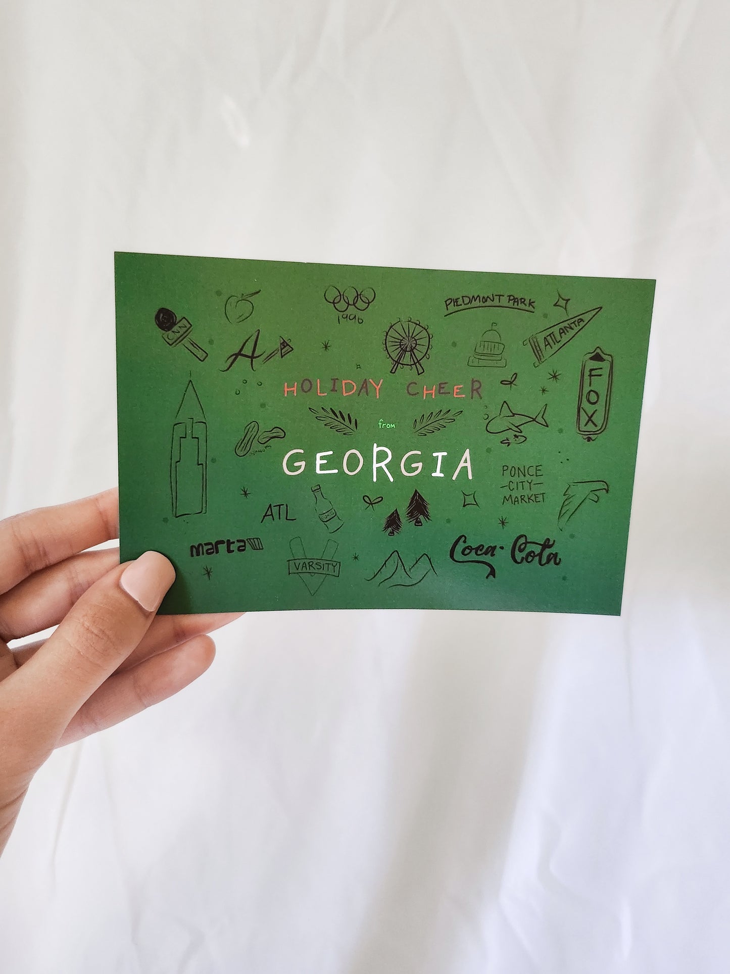 Holiday Cheer from Georgia Postcard