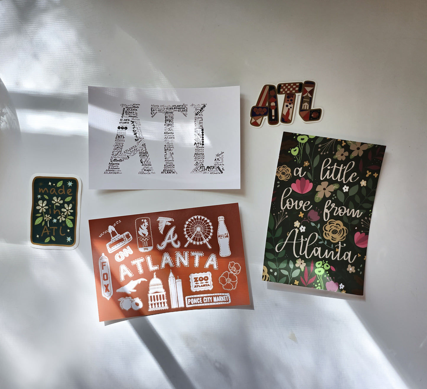 Atlanta Typography Postcard