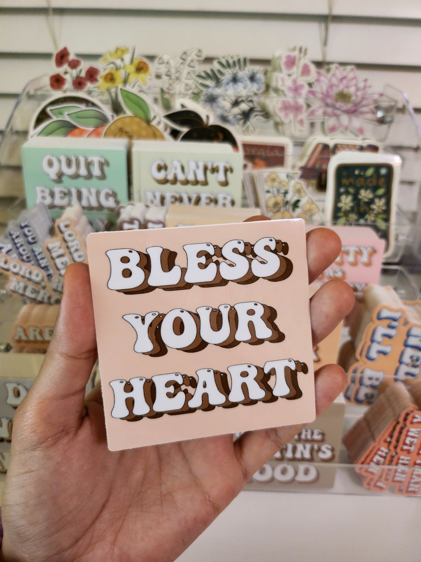 Bless your Heart Sticker, Vinyl, 3 x 3in