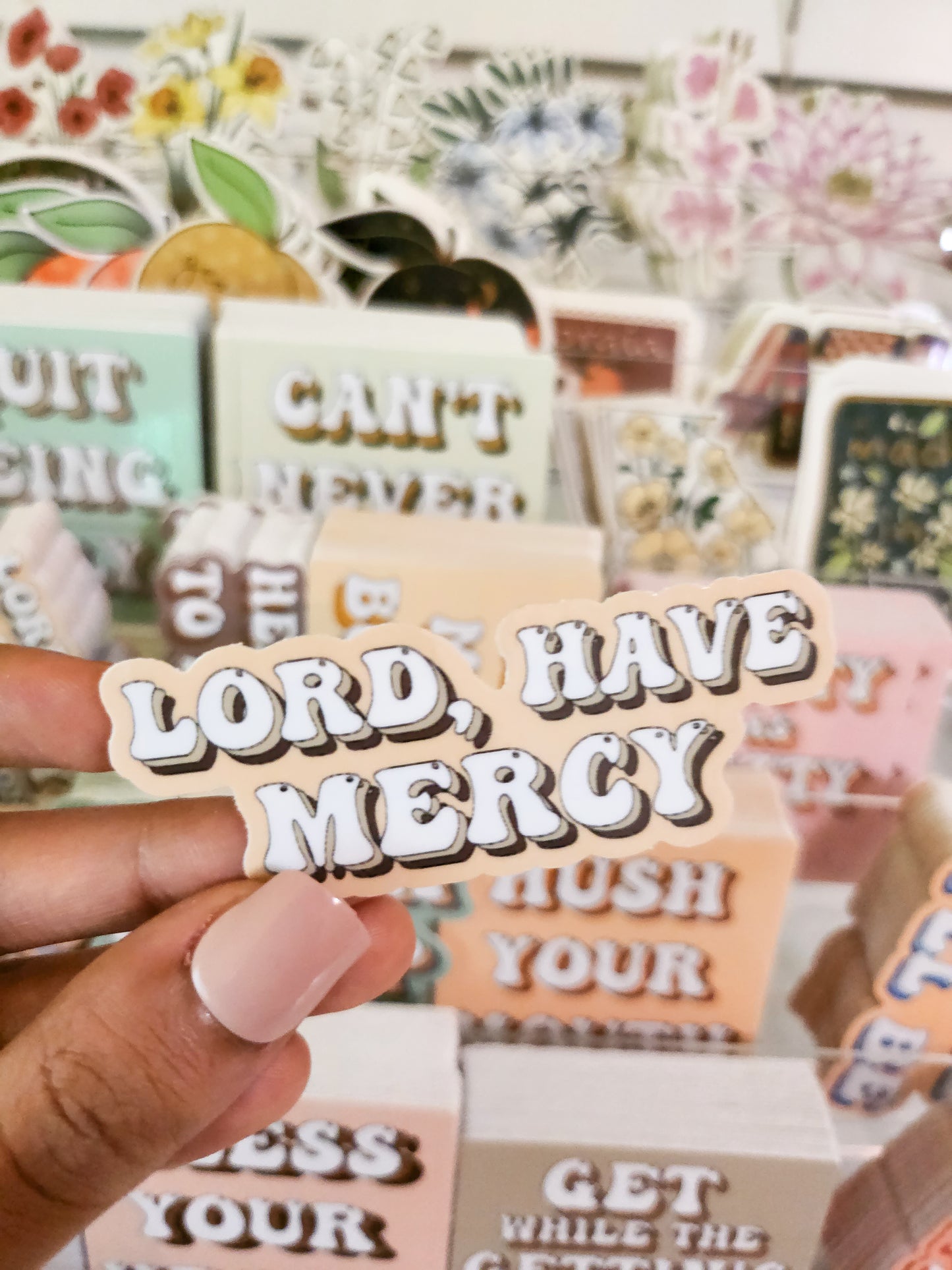 Lord, have mercy Sticker, Vinyl, 3 x 1in