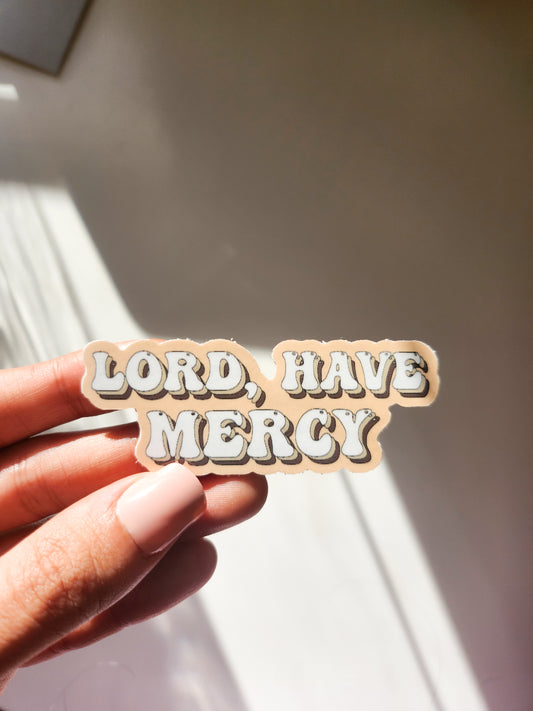 Lord, have mercy Sticker, Vinyl, 3 x 1in