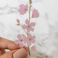 Cherry Blossom Sticker, Clear, 3 x 1.5in