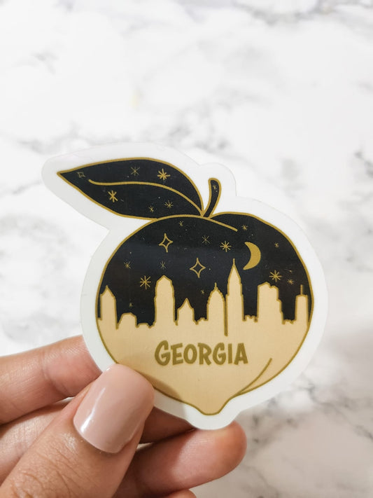 Georgia Skyline Sticker, Vinyl, 2.5 x 2.5in