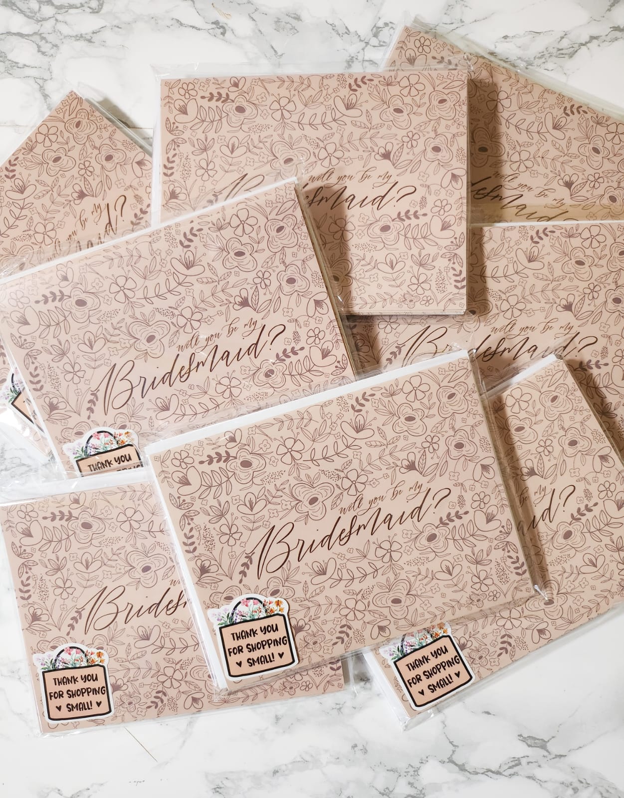 Floral Bridesmaid Proposal Cards (6 pack)