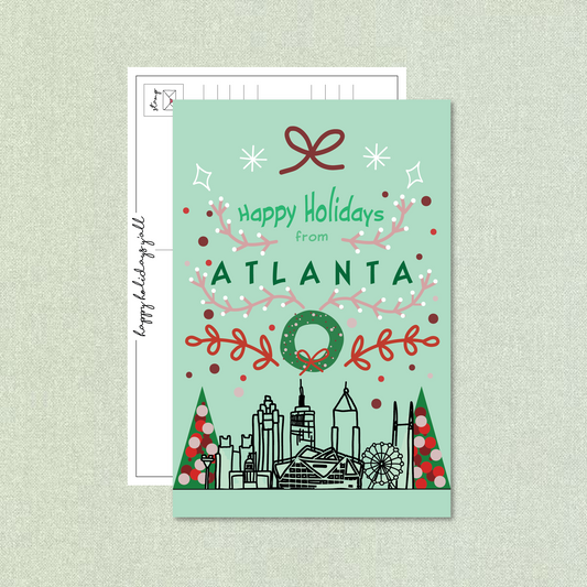 Happy Holidays from Atlanta Postcard