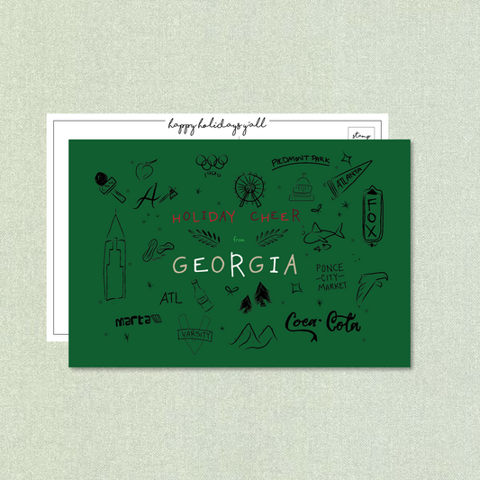 Holiday Cheer from Georgia Postcard