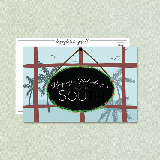 Happy Holidays from the South Postcard