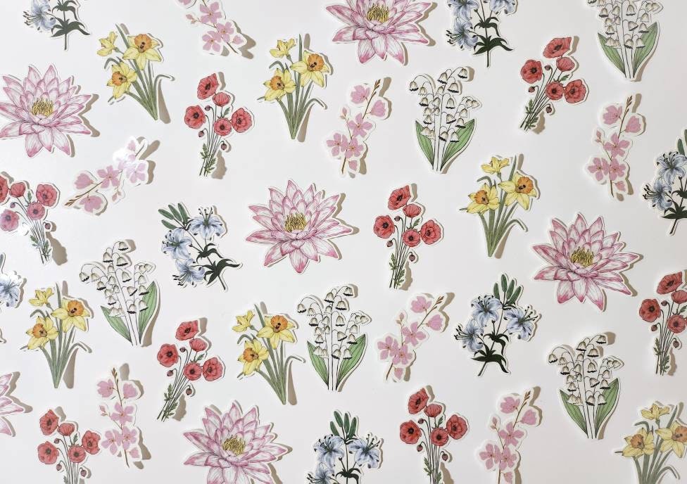 Lily of the Valley Watercolor Flower Sticker, 3 x 2in | Keep Growing