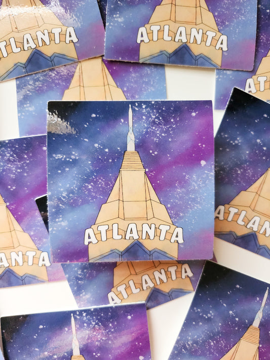 Atlanta Galaxy Sticker, Vinyl, 3 x 3 in | ATL Skyline