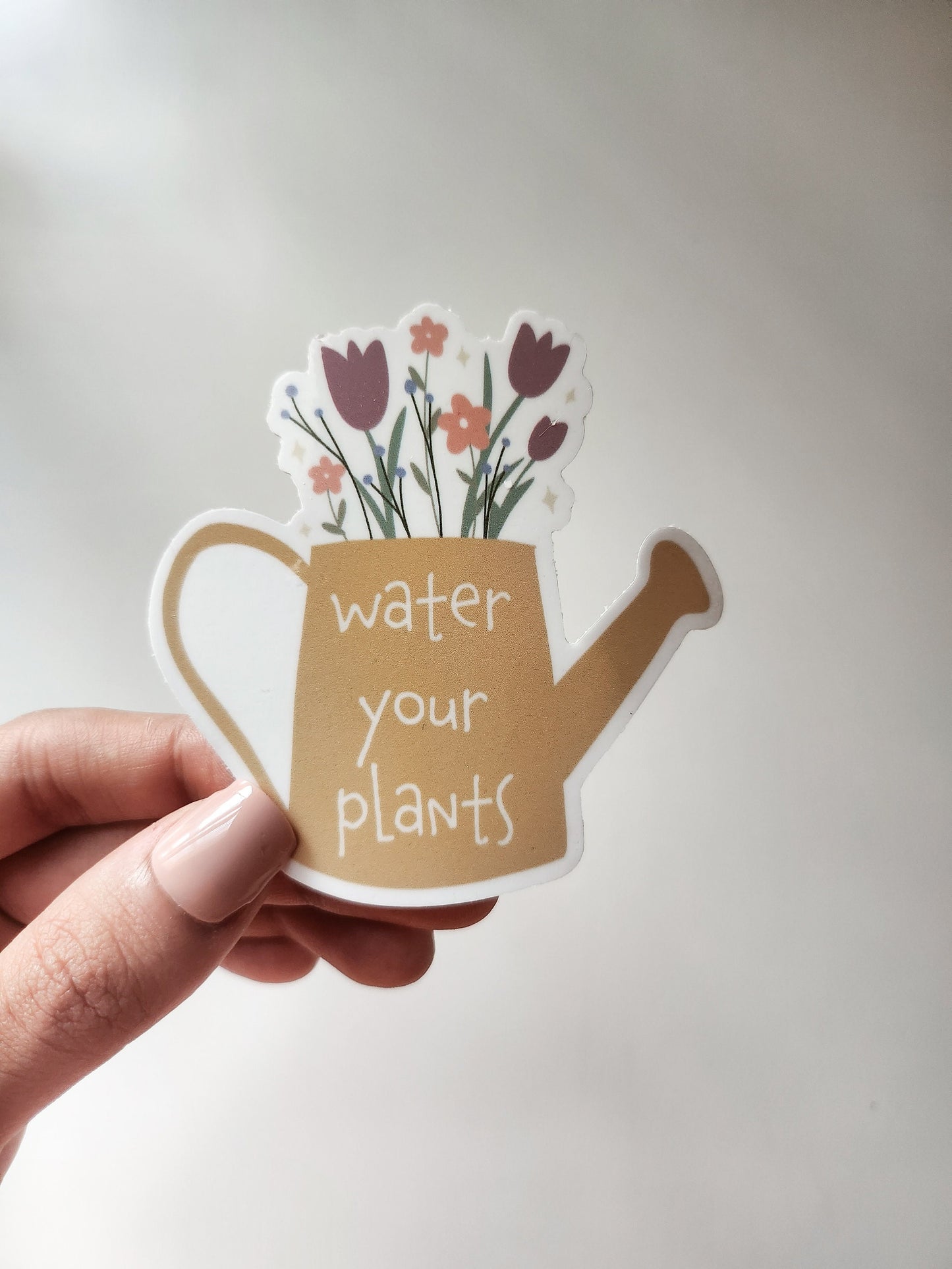 Water Your Plants Sticker, 3 x 3in | Watering Can