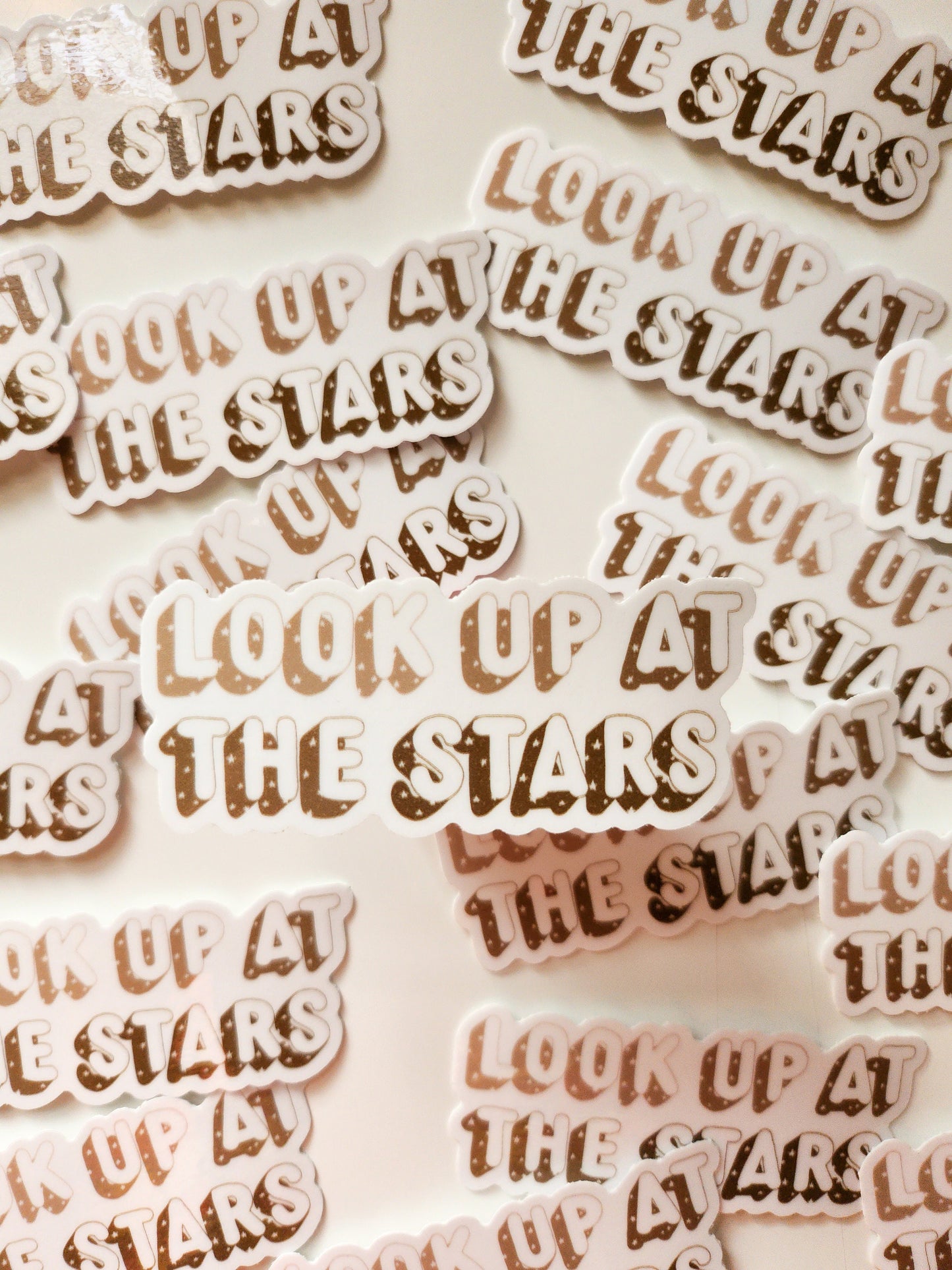 Look Up At the Stars Sticker, 3 x 3in | Galaxy + Astronomy