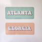 Atlanta & Georgia Reversable Bookmark, 2.5x6"