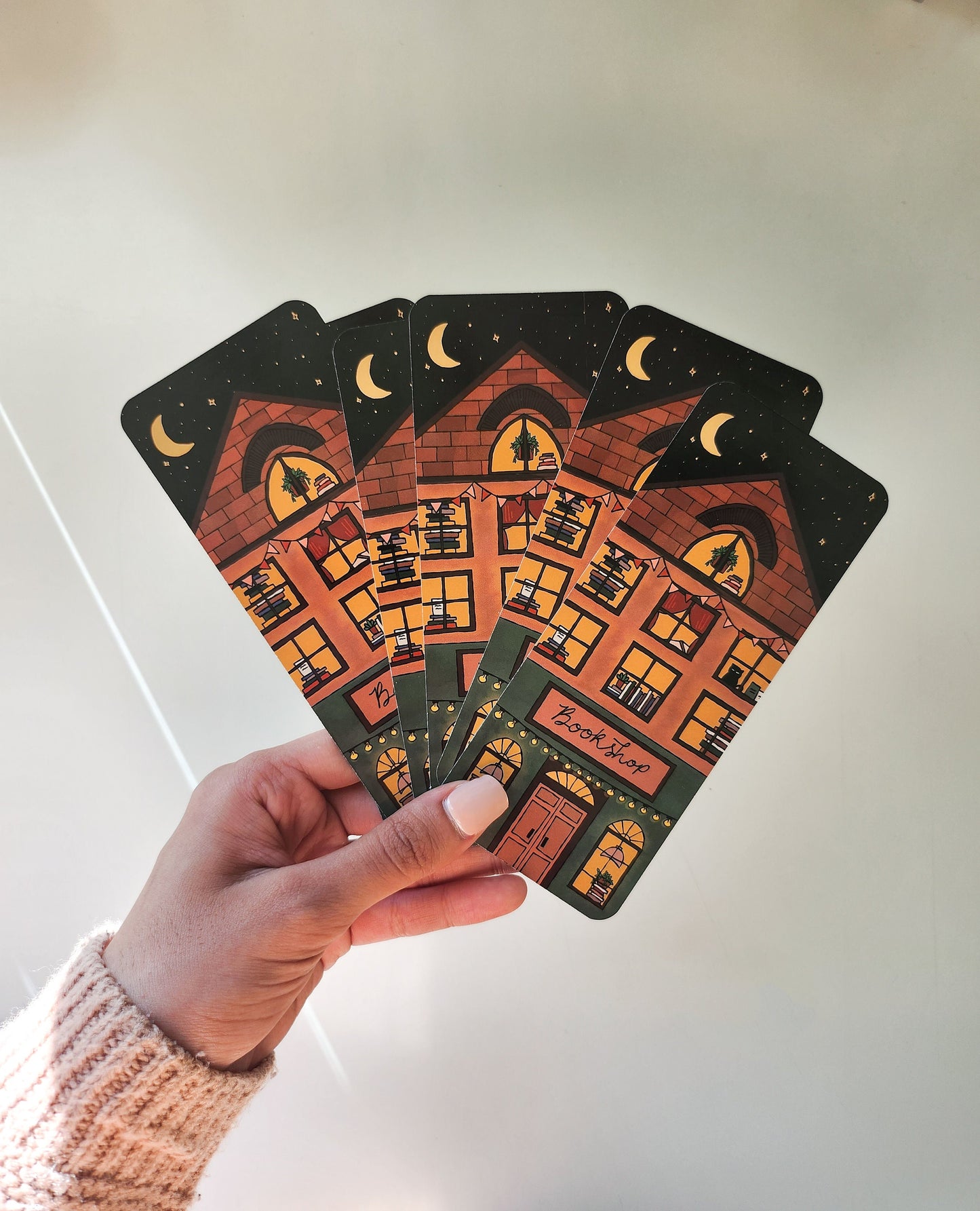 Bookshop Illustration Bookmark, 2.5x6"