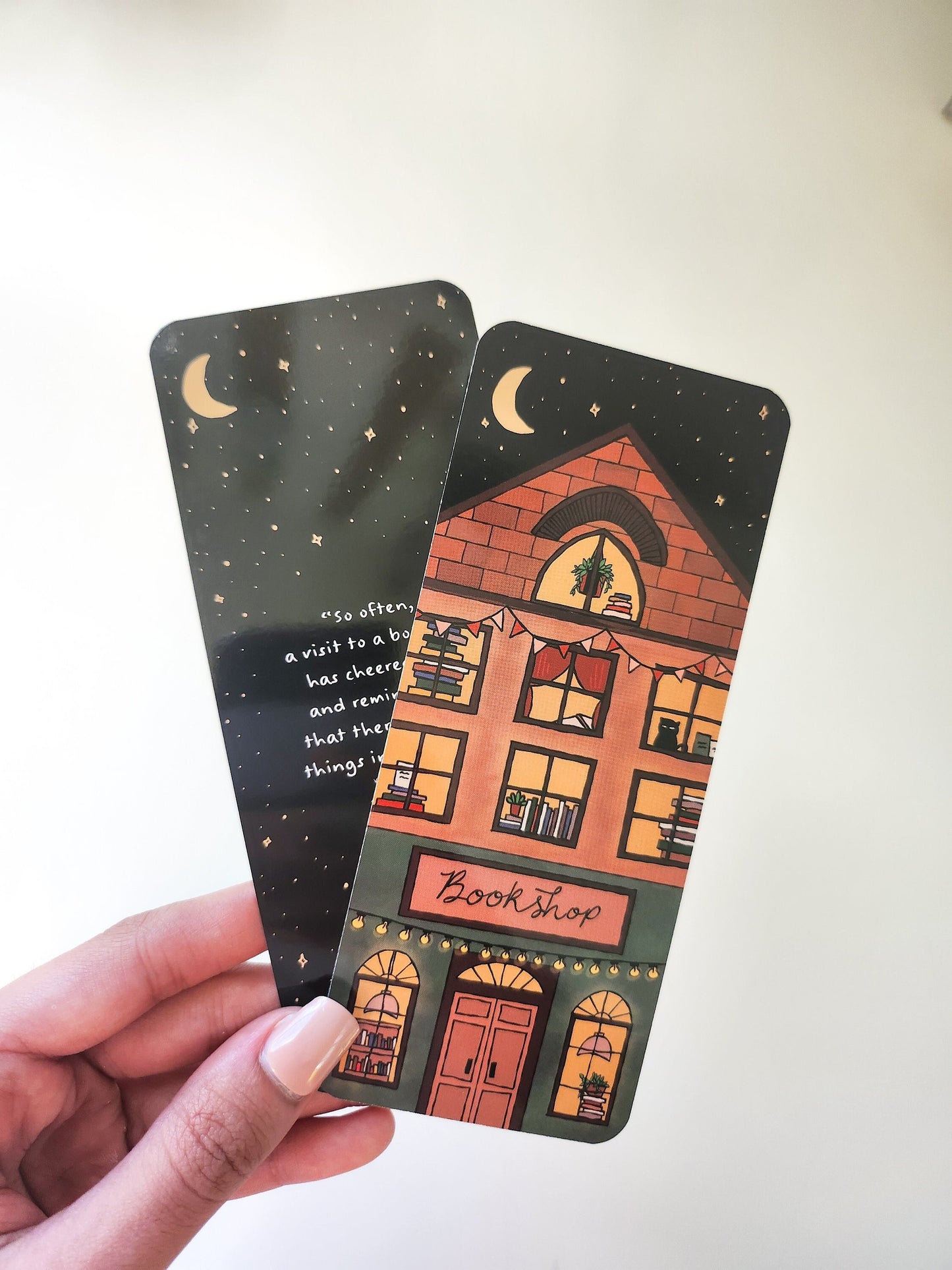 Bookshop Illustration Bookmark, 2.5x6"