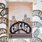 Chicago Bean Sticker, METALLIC, 2.8x1.6in