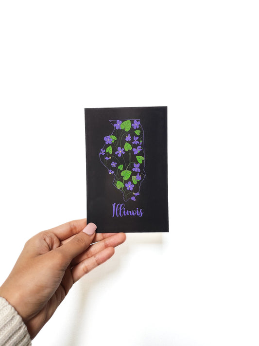 Illinois Postcard | State Flower Design