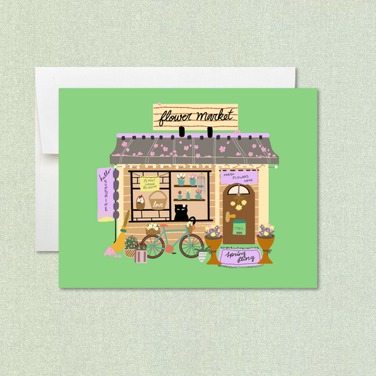 Spring Shop Greeting Card