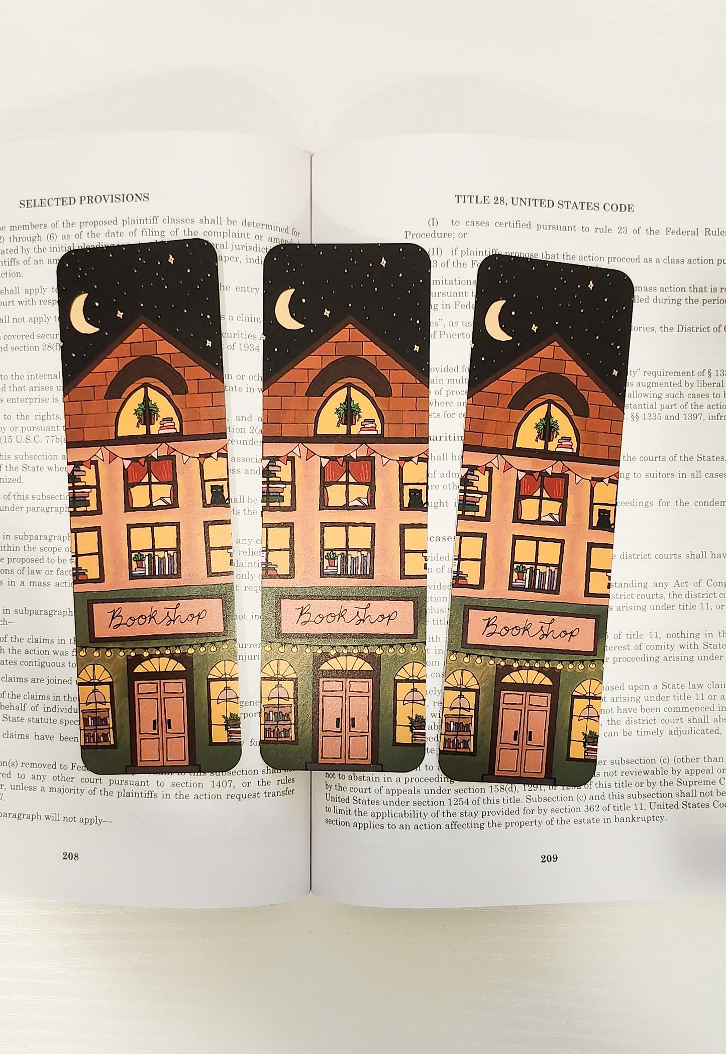 Bookshop Illustration Bookmark, 5.5x17.5 cm