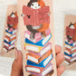 Cat Reading a Book- Illustrated Bookmark, 5.5x17.5 cm