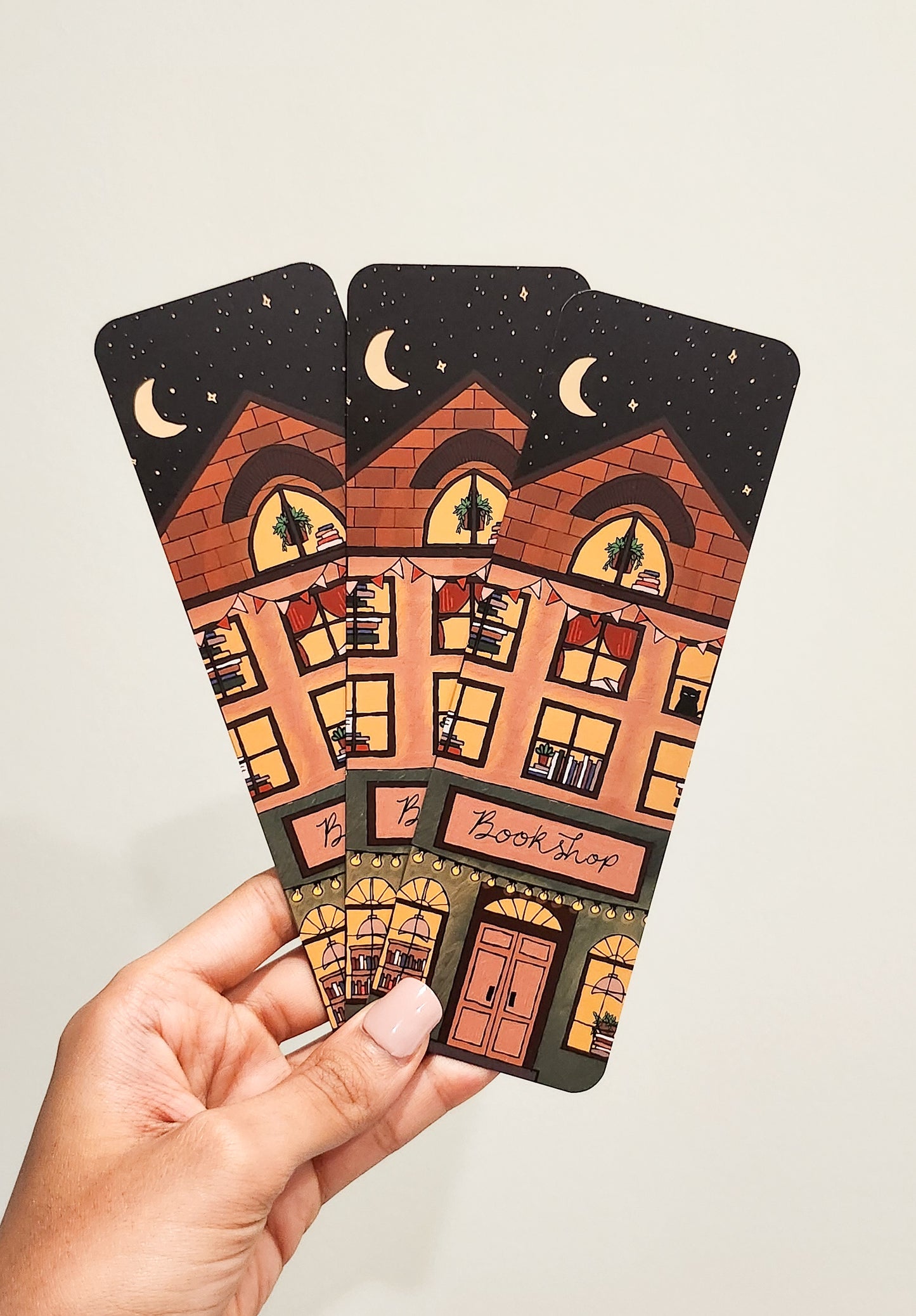 Bookshop Illustration Bookmark, 5.5x17.5 cm