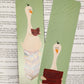 Goose on a Stack of Books- Illustrated Bookmark, 5.5x17.5 cm