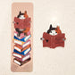 Cat Reading a Book- Illustrated Bookmark, 5.5x17.5 cm