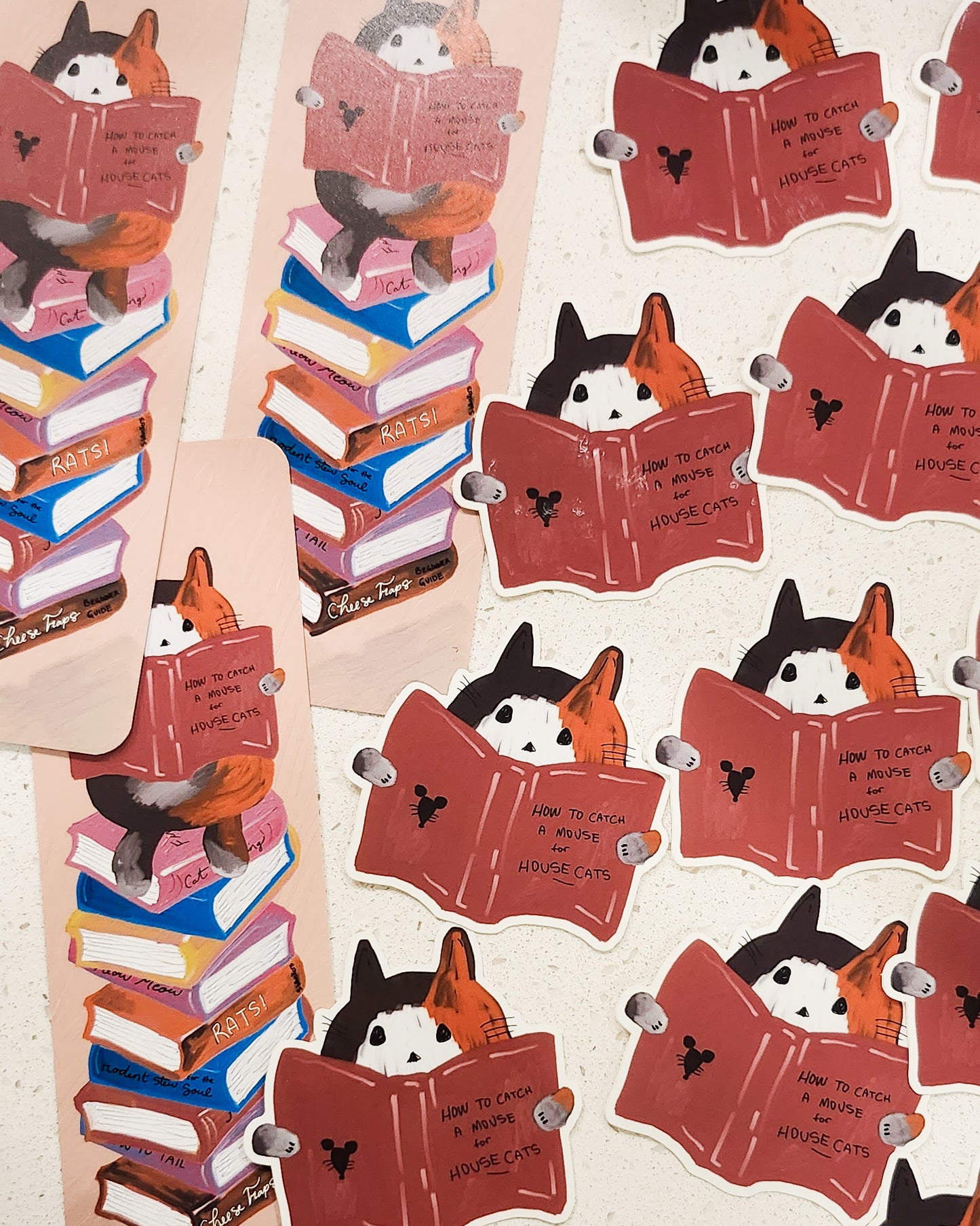 Cat Reading Sticker, 2.6x2.5in | Book Lovers