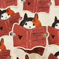 Cat Reading Sticker, 2.6x2.5in | Book Lovers