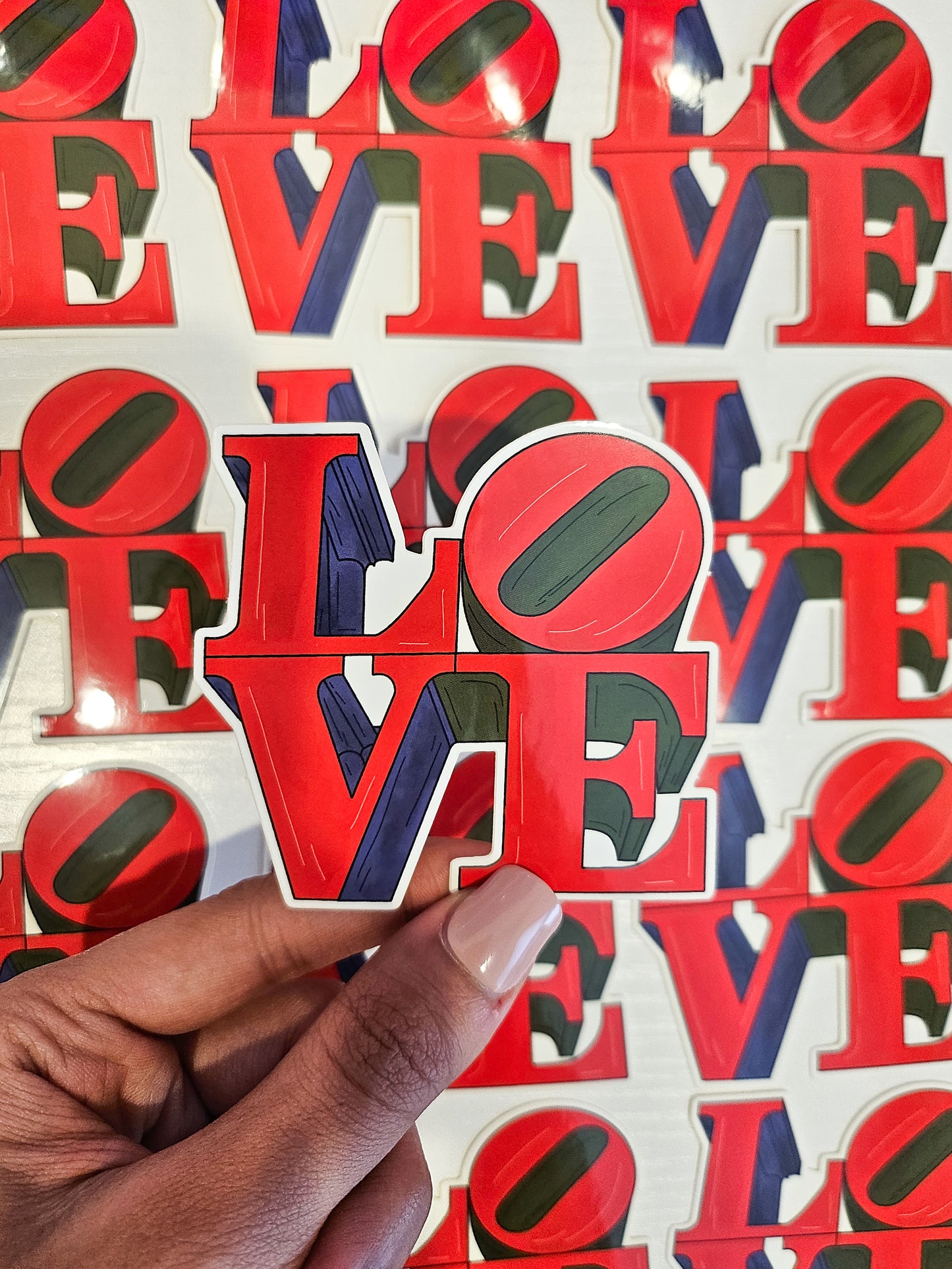 Philly LOVE Sticker, 3x2.8in