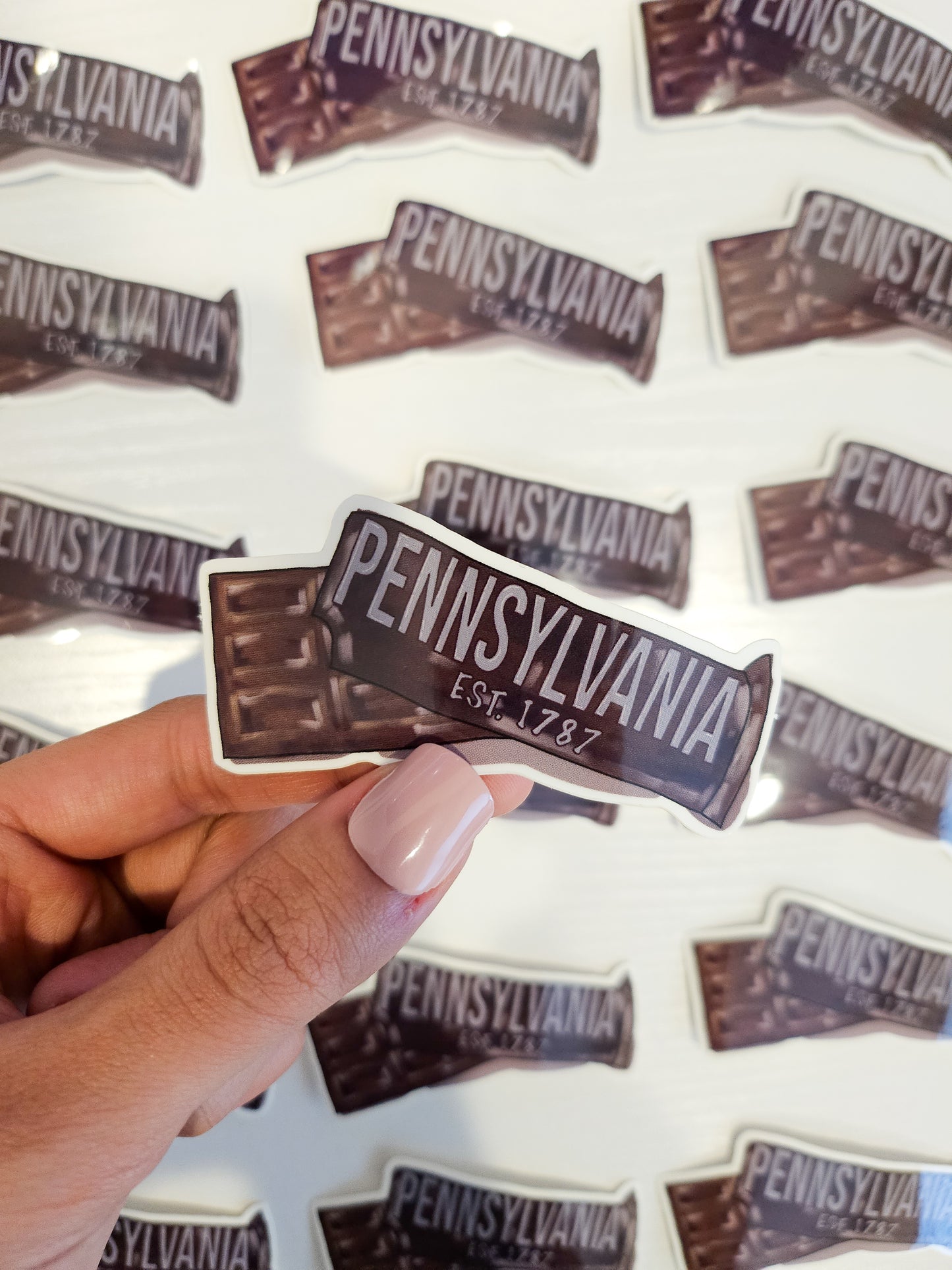 Pennsylvania Hershey Sticker, 3x1.5in