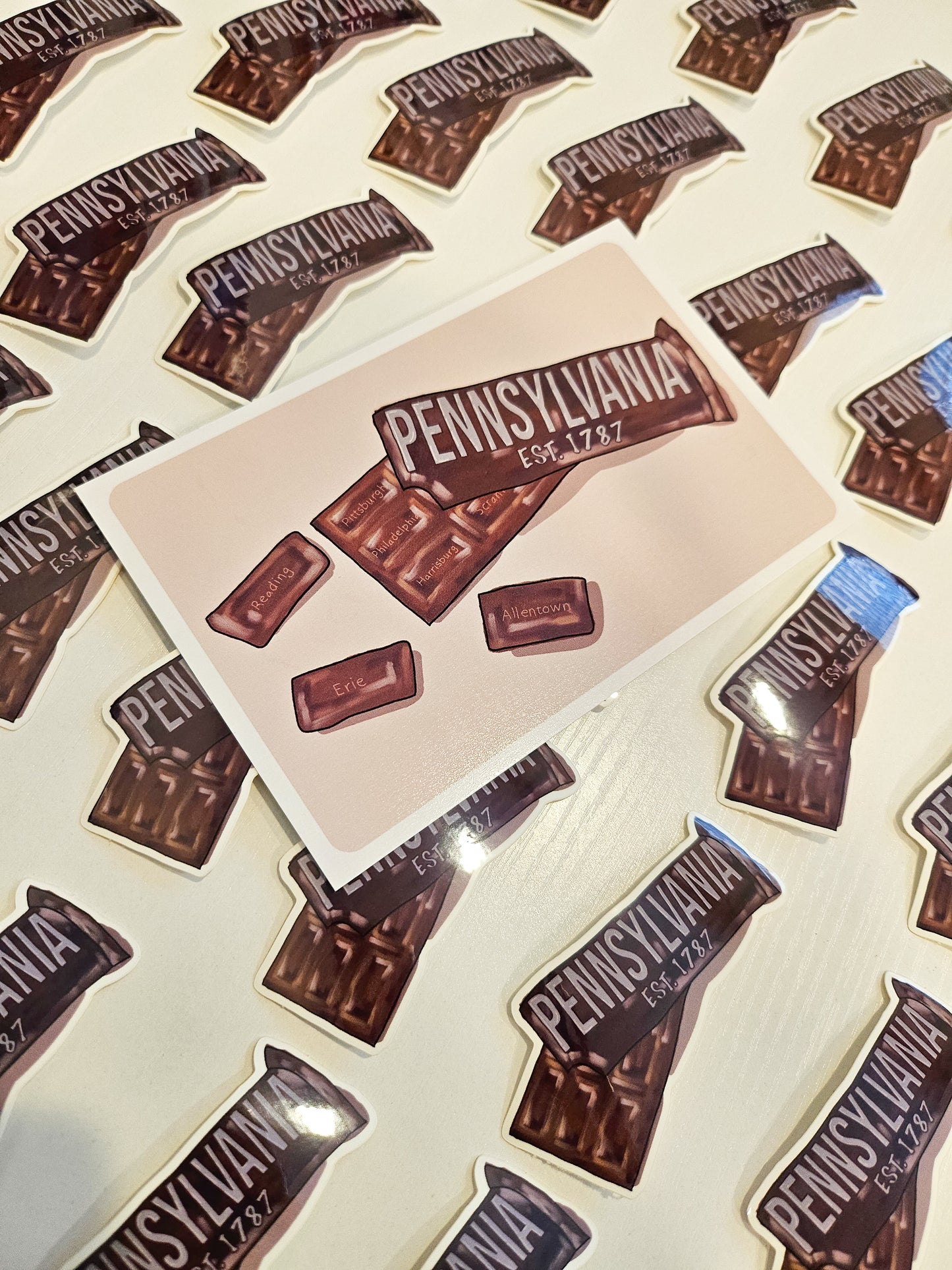 Pennsylvania Hershey Sticker, 3x1.5in