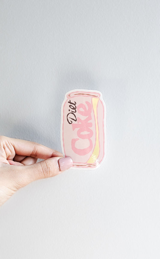 Diet Coke in Pink, Sticker 3x2in