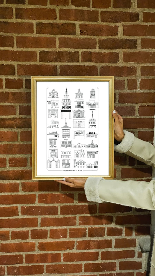 Carlisle Buildings Print, 17x11 inches