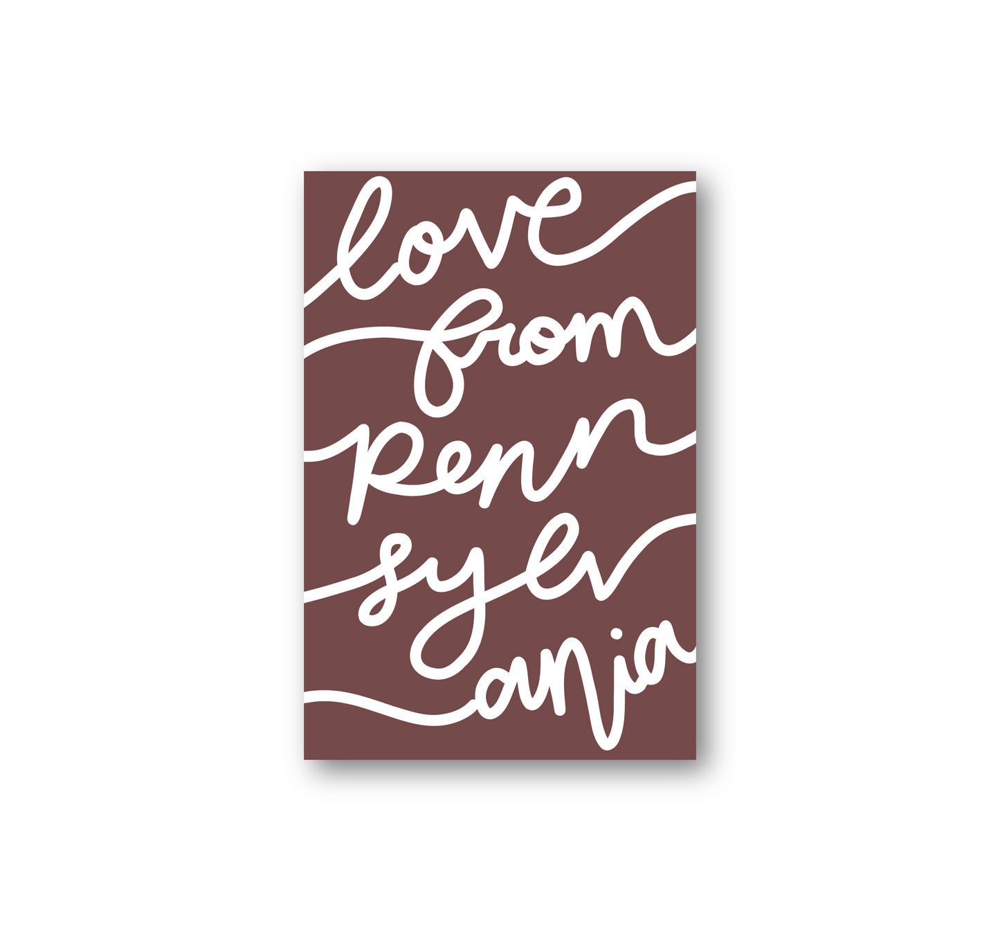 Love from Pennsylvania, Postcard