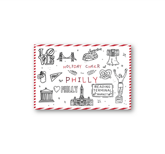 Philadelphia Holiday Icons Postcard