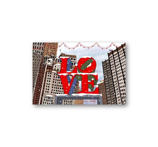 Philadelphia LOVE Holiday Postcard