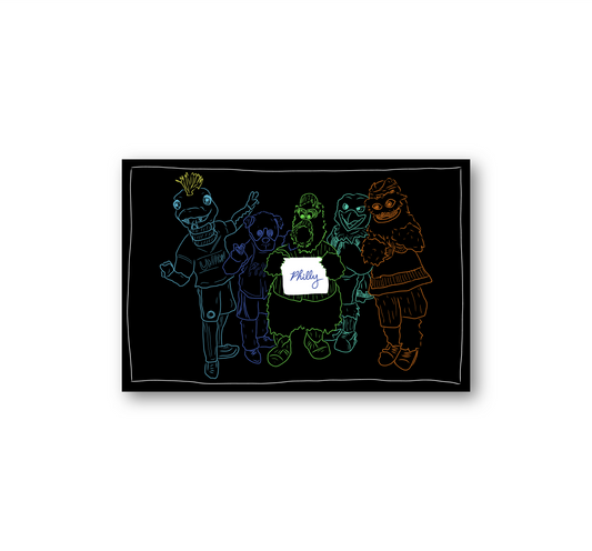 Philadelphia Sports Mascots Postcard