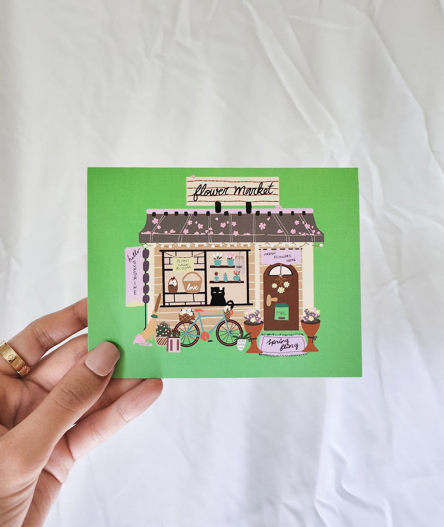 Spring Shop Greeting Card