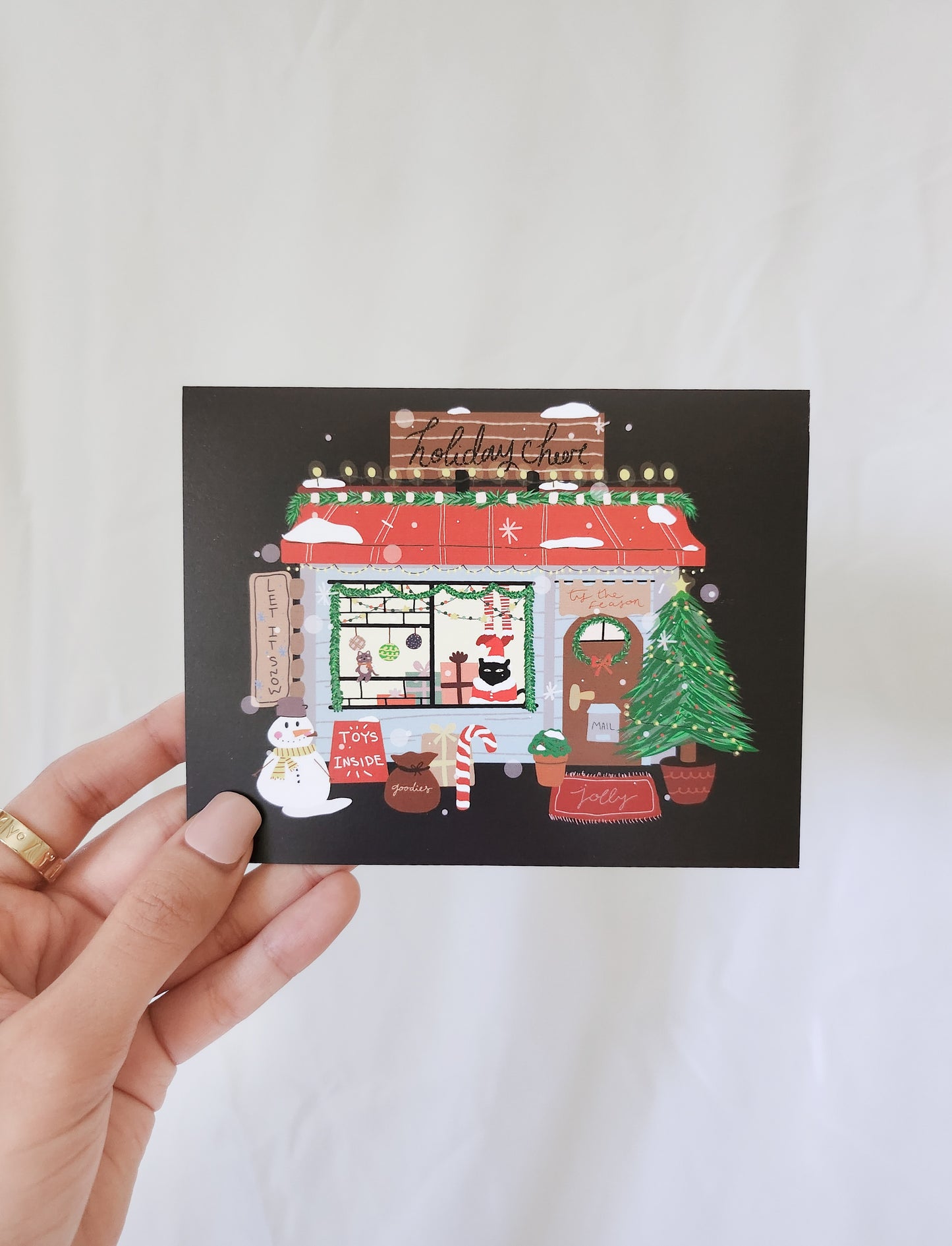 Winter Shop Greeting Card