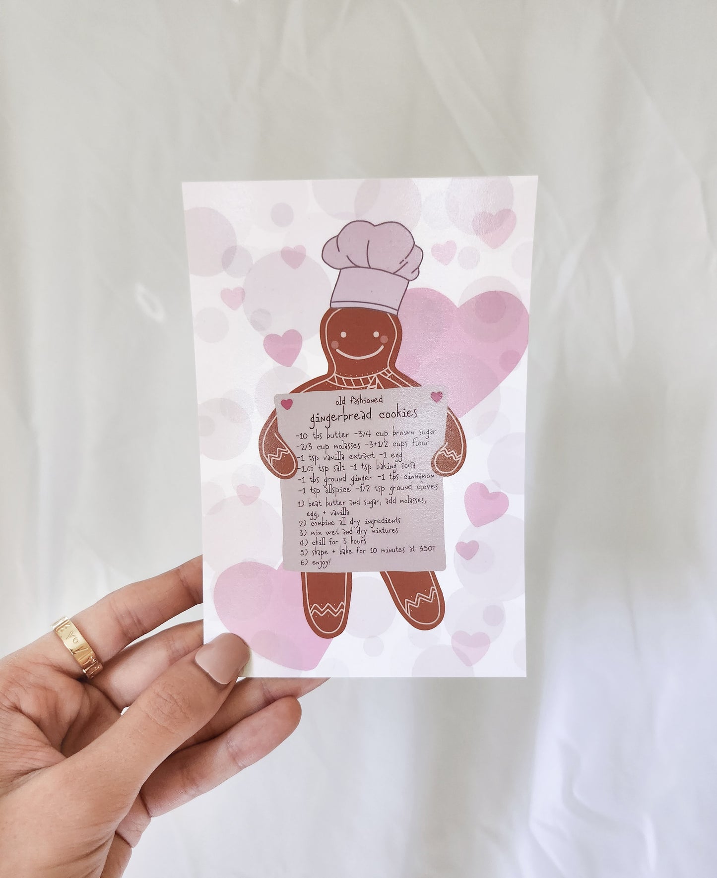 Gingerbread Recipe Postcard