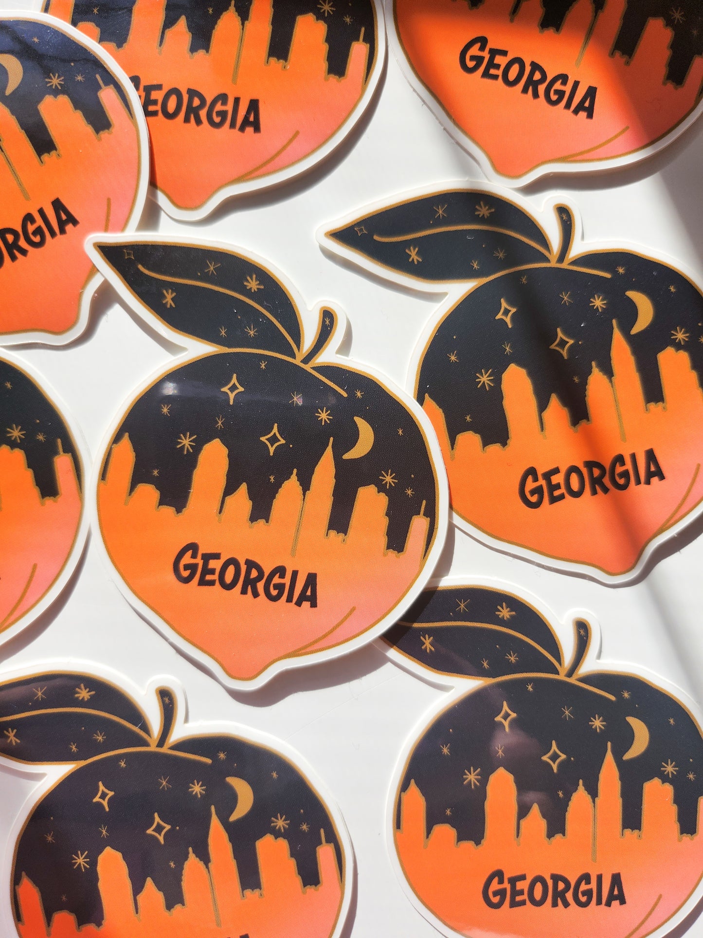 Georgia Skyline Sticker, Vinyl, 2.5 x 2.5in