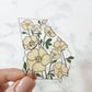 Georgia State Flower Sticker, Clear, 2.5 x 2.2in
