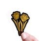 Tulip Metallic Gold Sticker, Vinyl, 3 x 2in