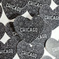 Chicago Floral Heart Sticker, 2x3in