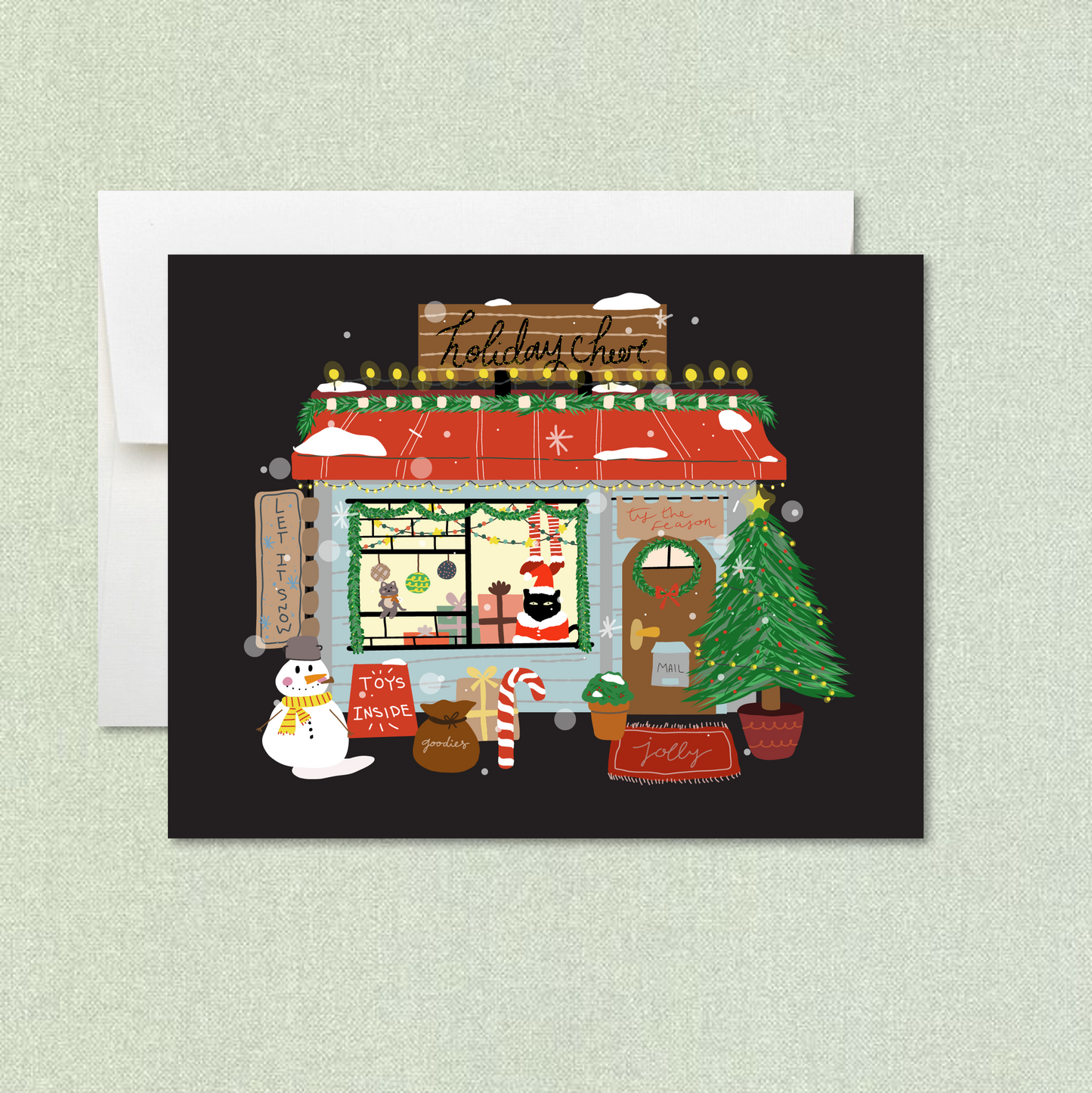 Winter Shop Greeting Card